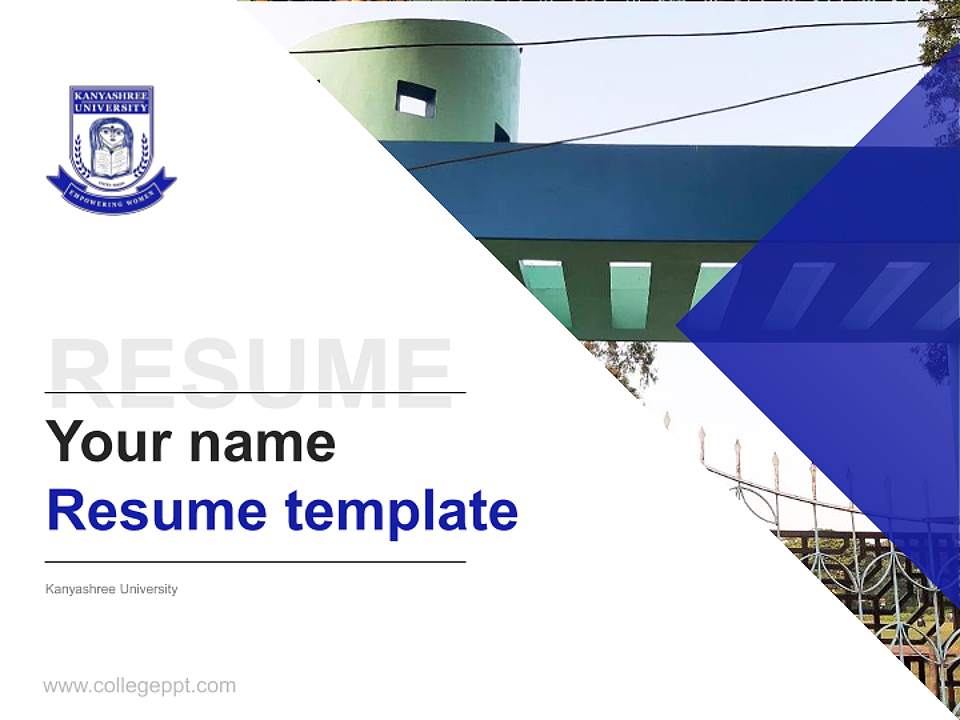 Kanyashree University Resume PPT Template4:3 ratio PPT effect preview image5