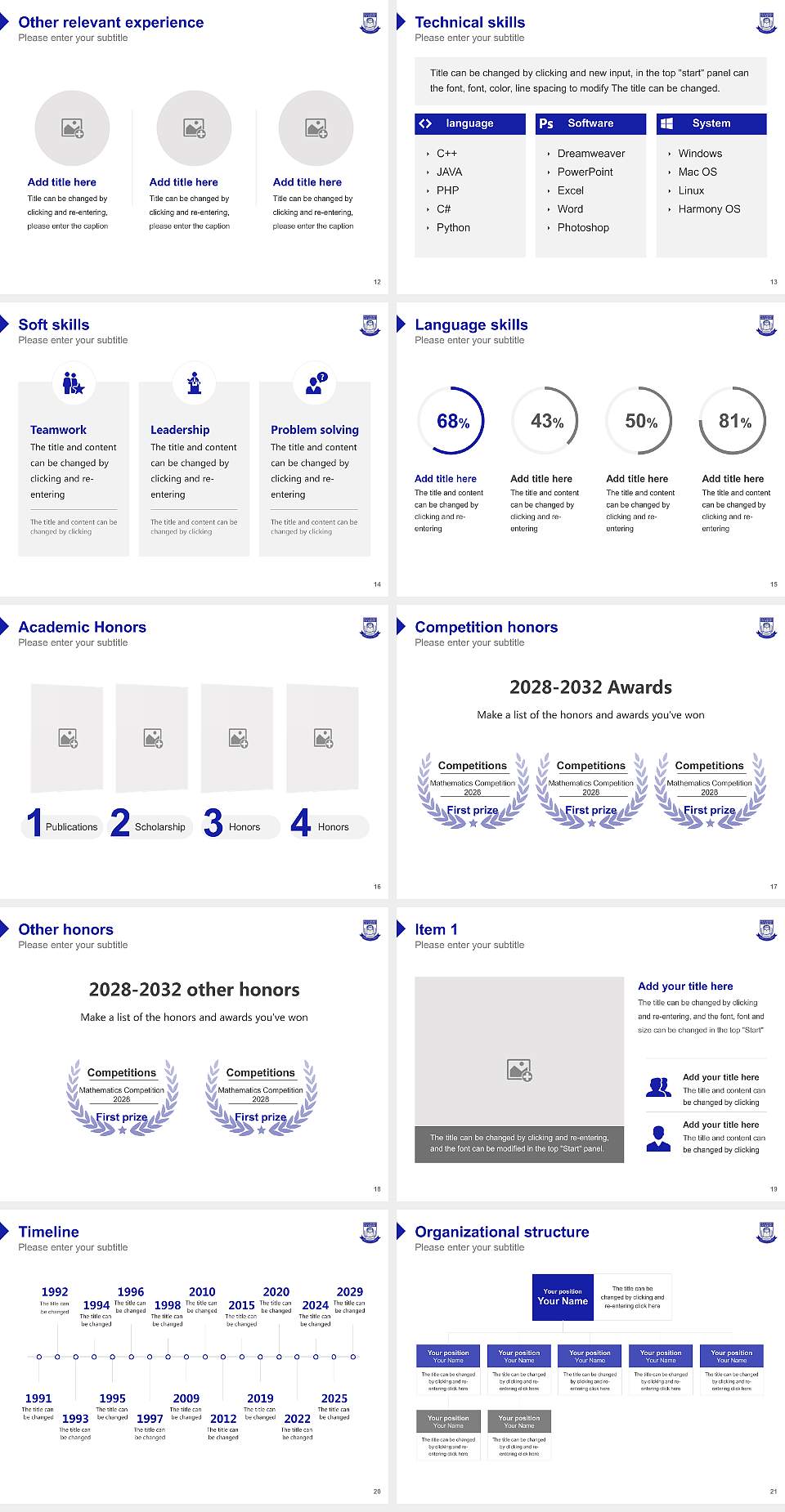 Kanyashree University Resume PPT Template4:3 ratio PPT effect preview image3