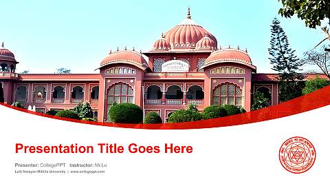 Lalit Narayan Mithila University Course/Courseware Creation PPT Template