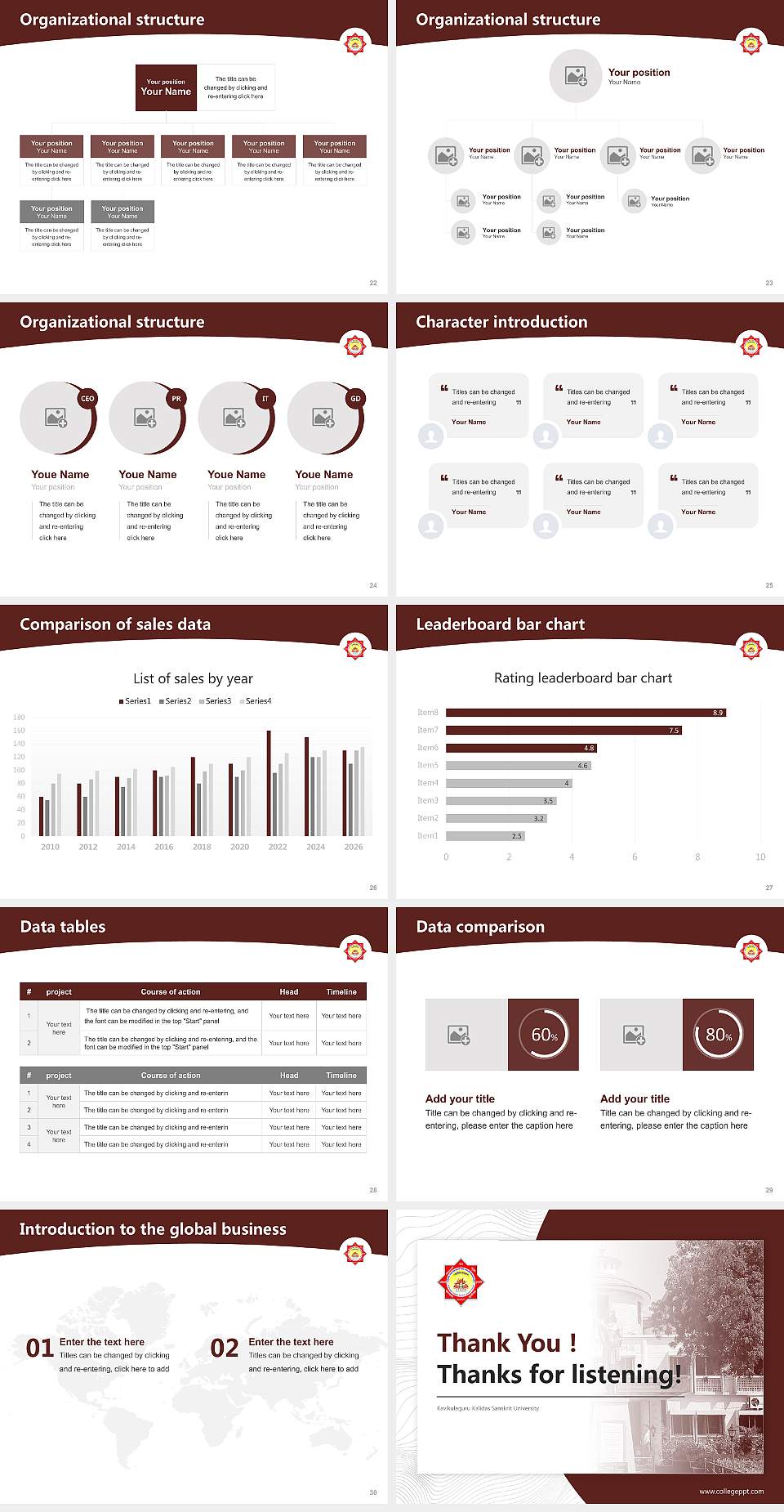 Kavikulaguru Kalidas Sanskrit University Academic Presentation/Research Findings Report PPT Template4:3 ratio PPT effect preview image4