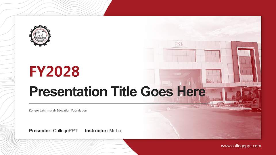 Koneru Lakshmaiah Education Foundation Academic Presentation/Research Findings Report PPT Template16:9 ratio PPT effect preview image