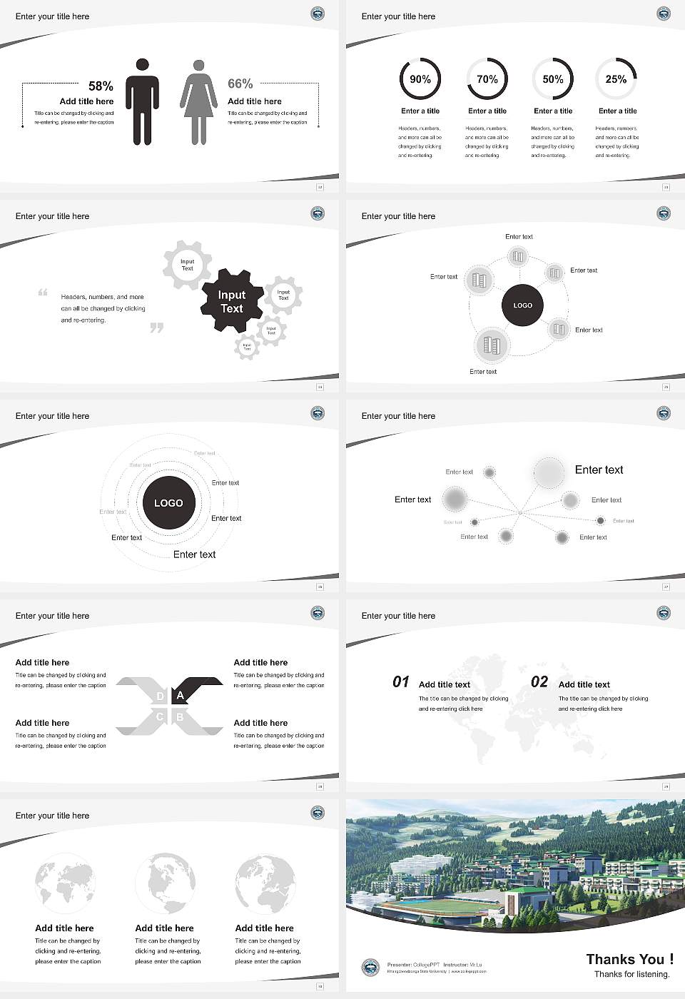 Khangchendzonga State University Course/Courseware Creation PPT Template16:9 ratio PPT effect preview image4