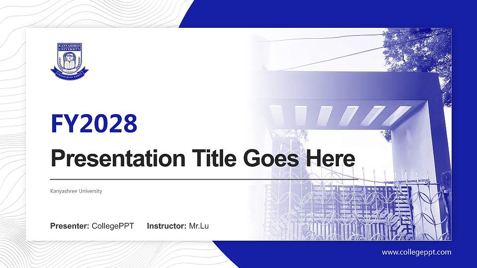 Kanyashree University Academic Presentation/Research Findings Report PPT Template16:9 ratio PPT effect preview image