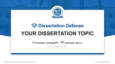 K.K. University Graduation Thesis Defense PPT Template