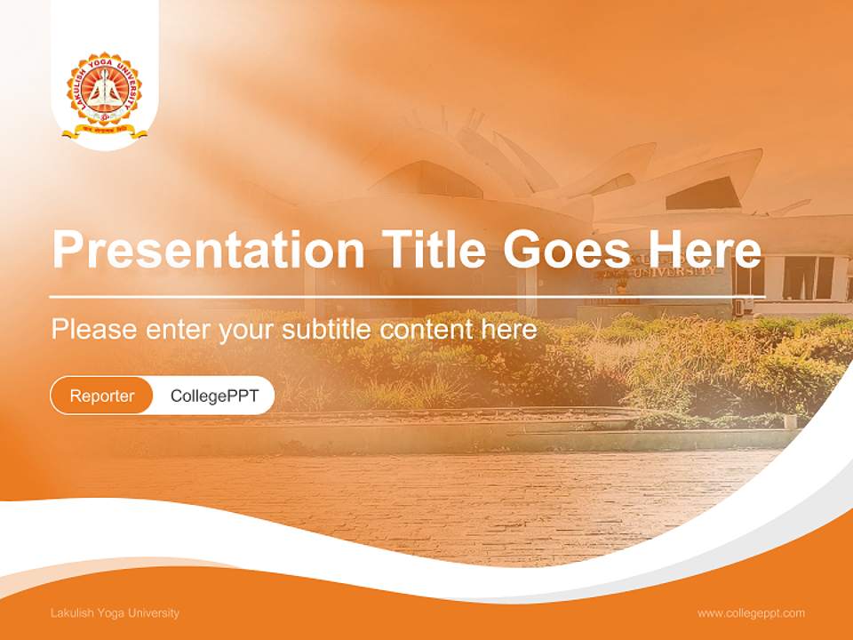 Lakulish Yoga University Lecture Sharing and Networking Event PPT Template4:3 ratio PPT effect preview image4