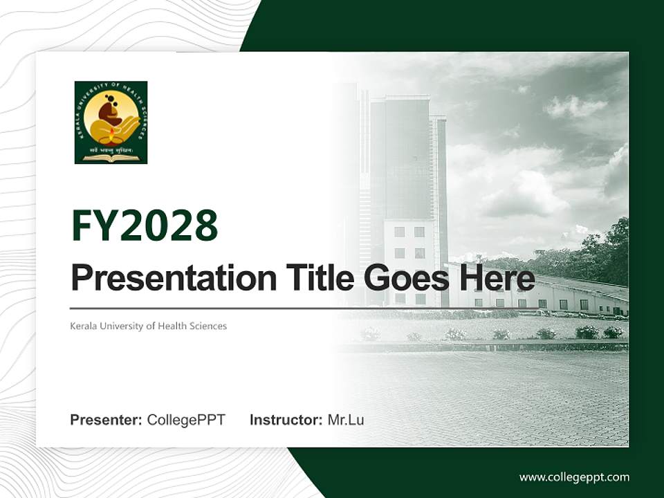 Kerala University of Health Sciences Academic Presentation/Research Findings Report PPT Template4:3 ratio PPT effect preview image5