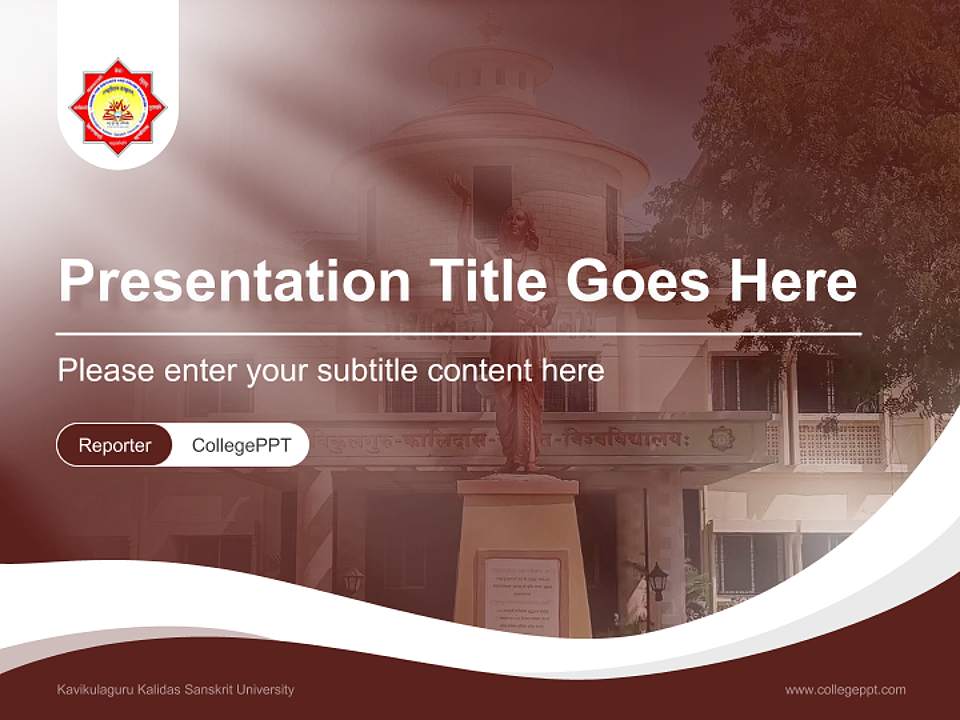 Kavikulaguru Kalidas Sanskrit University Lecture Sharing and Networking Event PPT Template4:3 ratio PPT effect preview image4