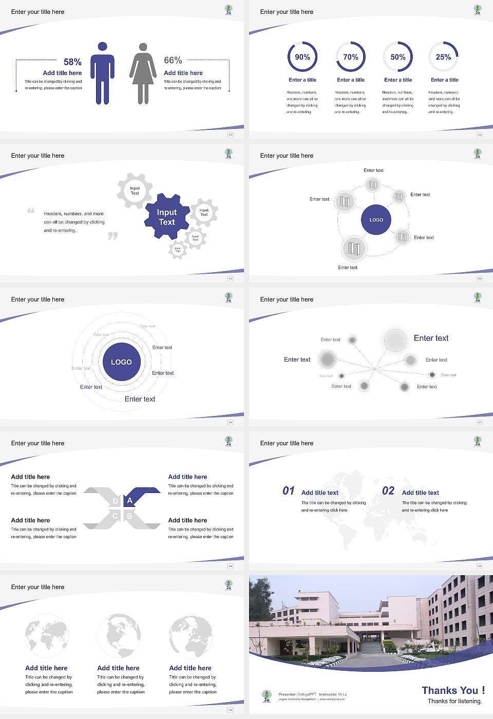 Jaypee University-Anoopshahr Course/Courseware Creation PPT Template16:9 ratio PPT effect preview image4
