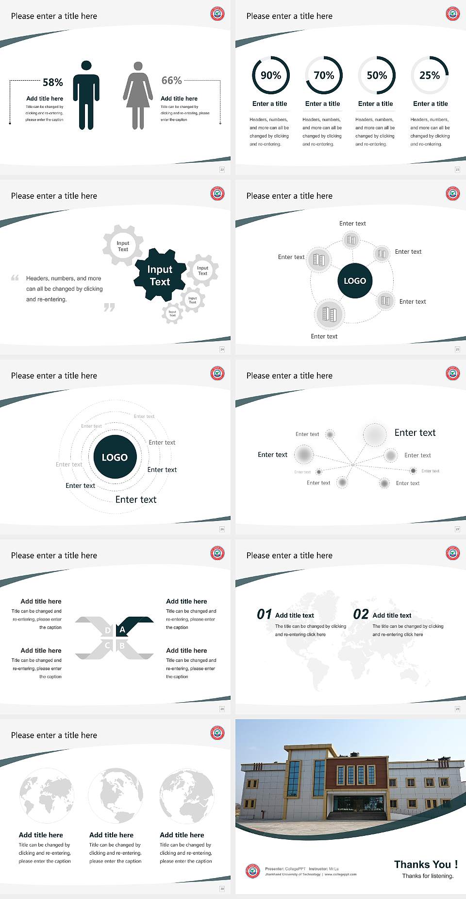 Jharkhand University of Technology Course/Courseware Creation PPT Template4:3 ratio PPT effect preview image4