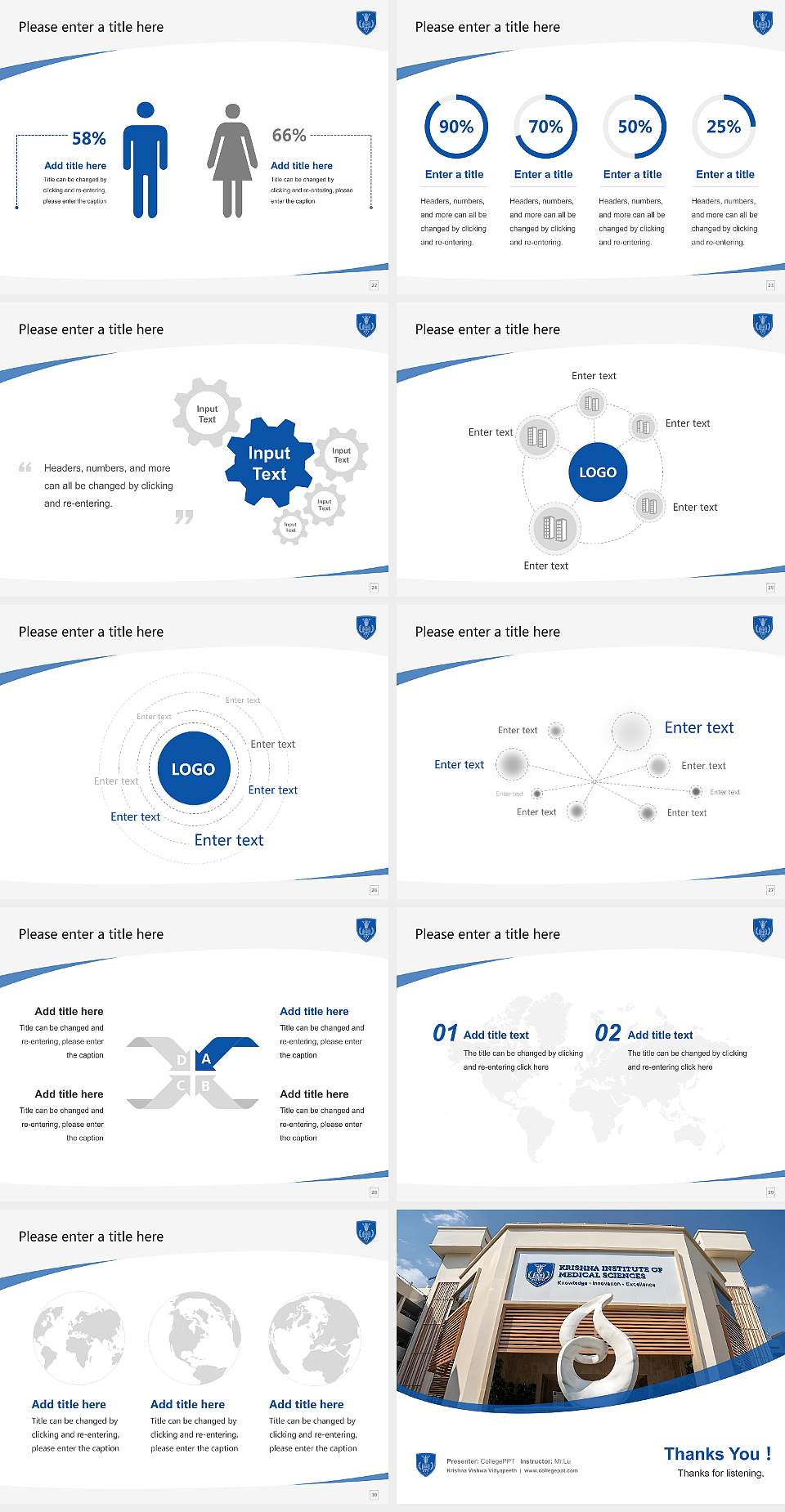 Krishna Vishwa Vidyapeeth Course/Courseware Creation PPT Template4:3 ratio PPT effect preview image4