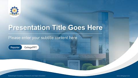 Kalasalingam Academy of Research and Higher Education Lecture Sharing and Networking Event PPT Template