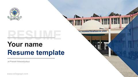 Jai Prakash Vishwavidyalaya Resume PPT Template