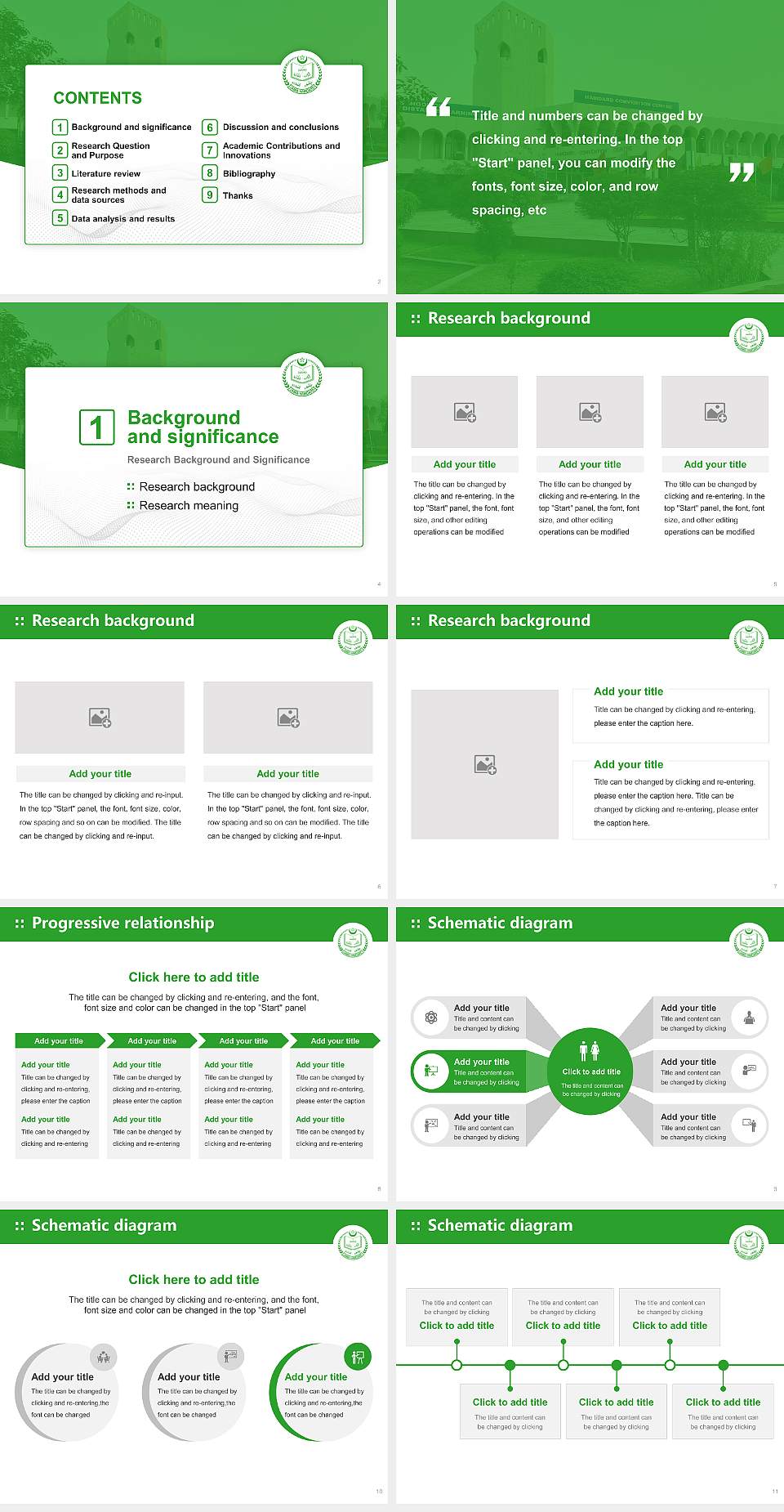 Jamia Hamdard Graduation Thesis Defense PPT Template4:3 ratio PPT effect preview image2