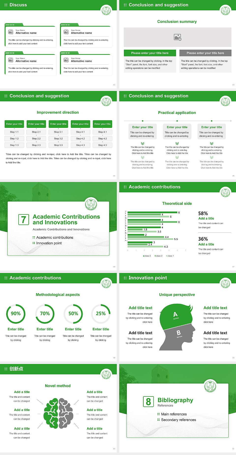 Jamia Hamdard Graduation Thesis Defense PPT Template4:3 ratio PPT effect preview image6