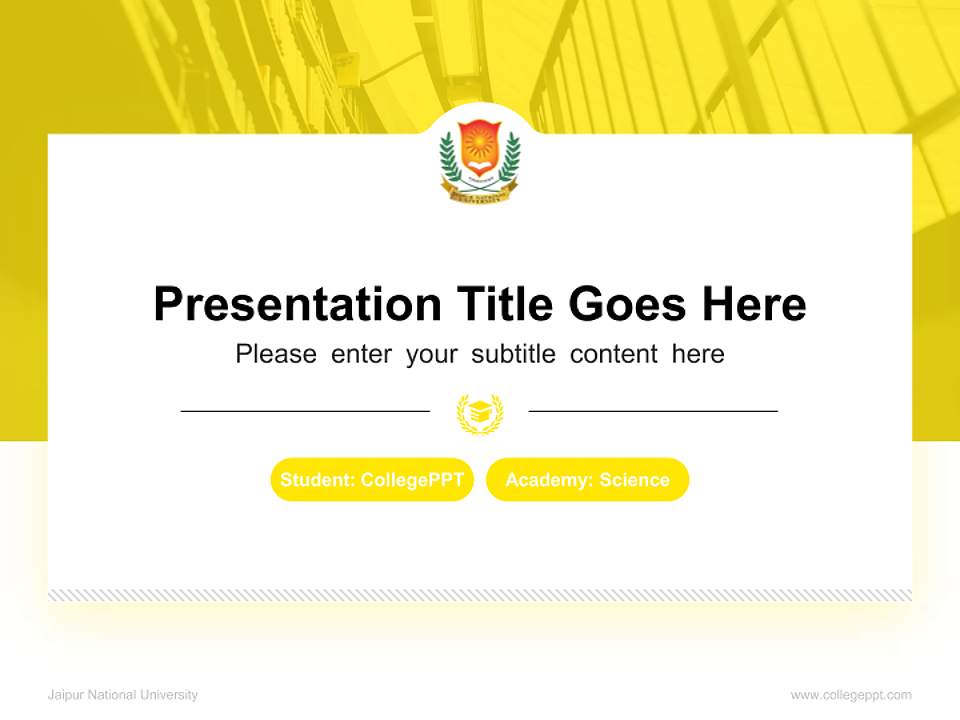 Jaipur National University National Scholarship Defense PPT Template4:3 ratio PPT effect preview image4