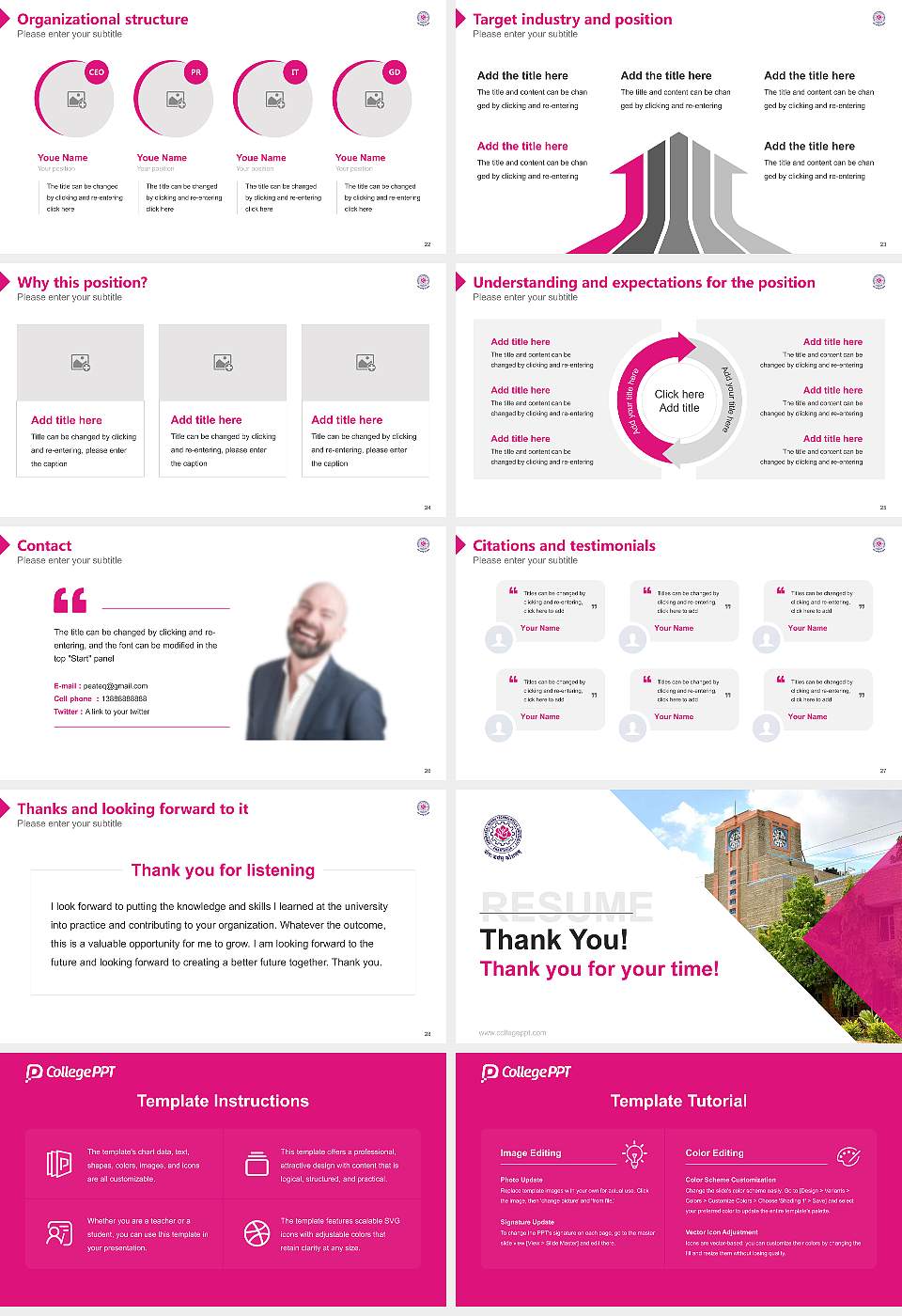 Jawaharlal Nehru Technological University, Anantapur Resume PPT Template16:9 ratio PPT effect preview image4