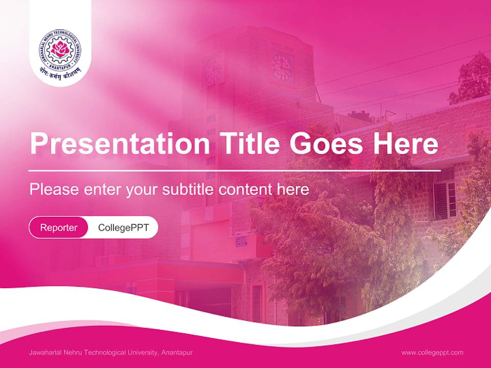 Jawaharlal Nehru Technological University, Anantapur Lecture Sharing and Networking Event PPT Template4:3 ratio PPT effect preview image4