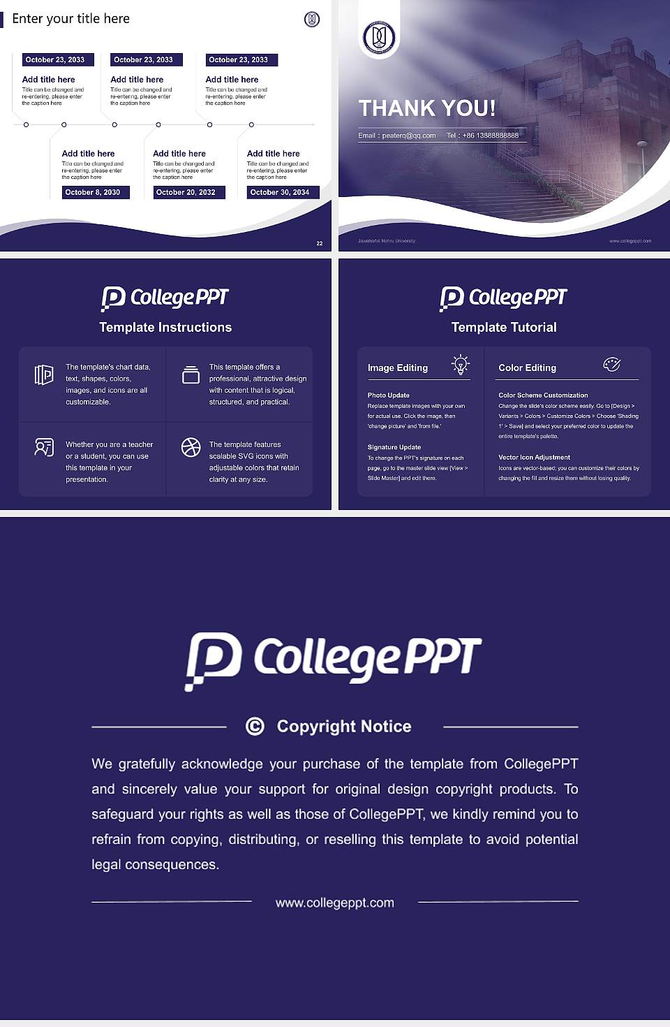Jawaharlal Nehru University Lecture Sharing and Networking Event PPT Template4:3 ratio PPT effect preview image4