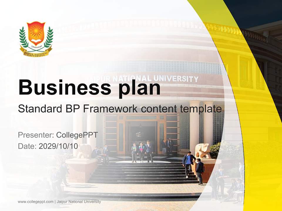 Jaipur National University Competition/Entrepreneurship Contest PPT Template4:3 ratio PPT effect preview image9