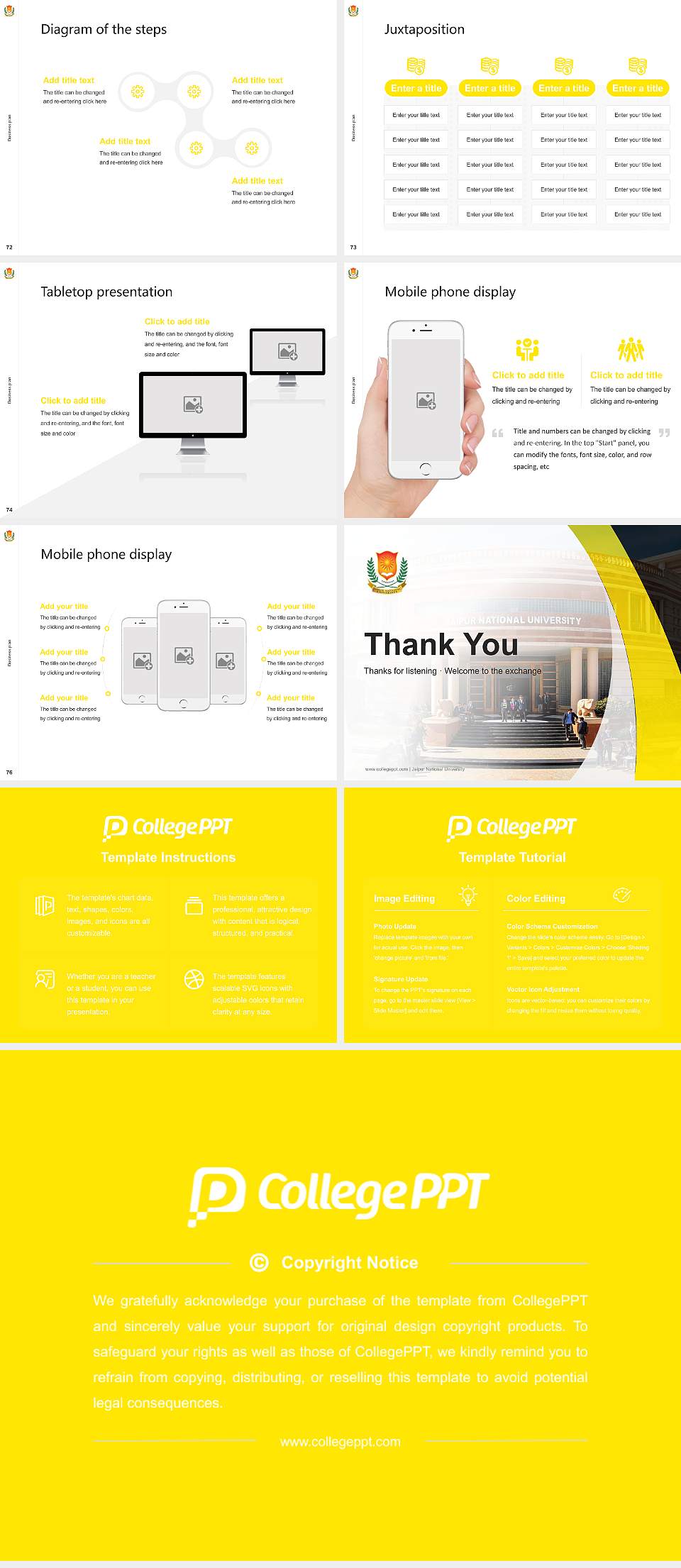 Jaipur National University Competition/Entrepreneurship Contest PPT Template4:3 ratio PPT effect preview image9