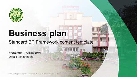 Jawaharlal Nehru Krishi Vishwavidyalaya Competition/Entrepreneurship Contest PPT Template