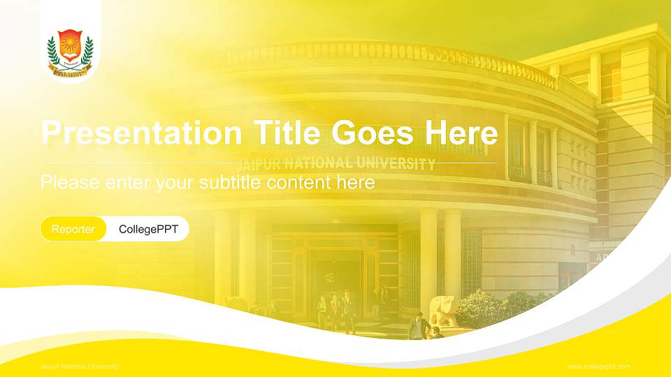 Jaipur National University Lecture Sharing and Networking Event PPT Template16:9 ratio PPT effect preview image