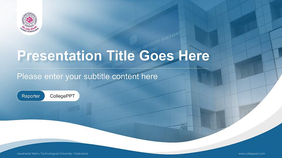 Jawaharlal Nehru Technological University, Hyderabad Lecture Sharing and Networking Event PPT Template16:9 ratio PPT effect preview image