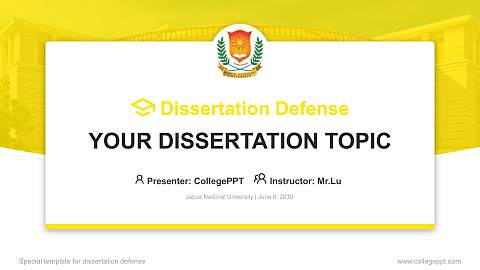 Jaipur National University Graduation Thesis Defense PPT Template