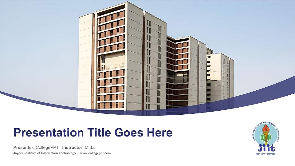 Jaypee Institute of Information Technology Course/Courseware Creation PPT Template16:9 ratio PPT effect preview image