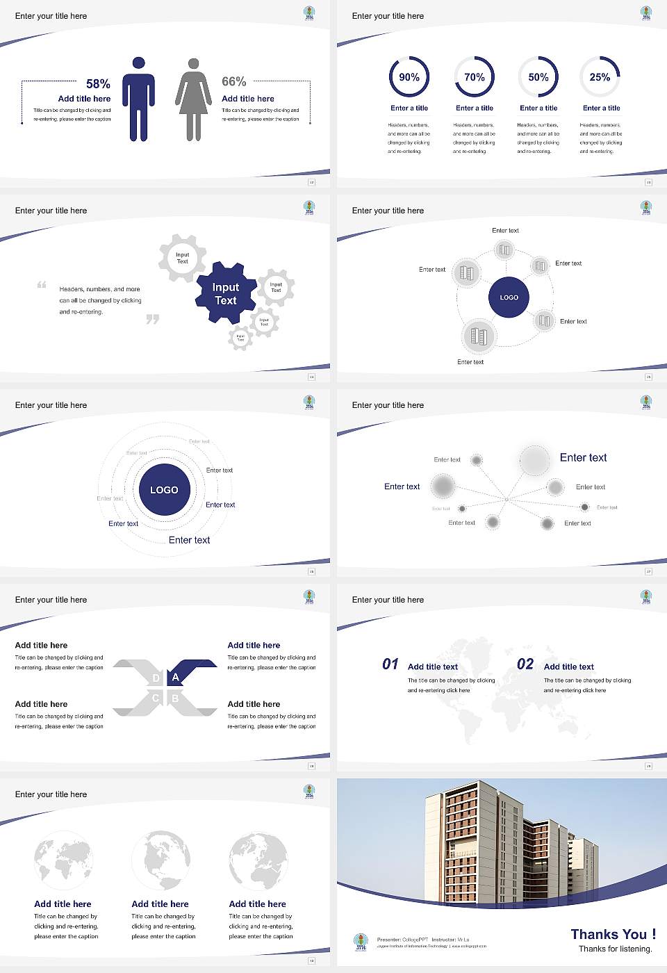 Jaypee Institute of Information Technology Course/Courseware Creation PPT Template16:9 ratio PPT effect preview image4