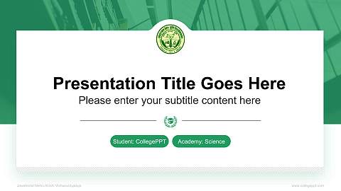 Jawaharlal Nehru Krishi Vishwavidyalaya National Scholarship Defense PPT Template