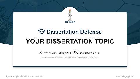 Jawaharlal Nehru Centre for Advanced Scientific Research Graduation Thesis Defense PPT Template