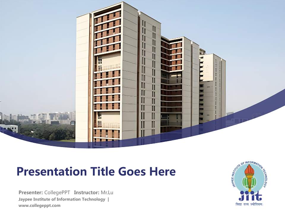 Jaypee Institute of Information Technology Course/Courseware Creation PPT Template4:3 ratio PPT effect preview image5