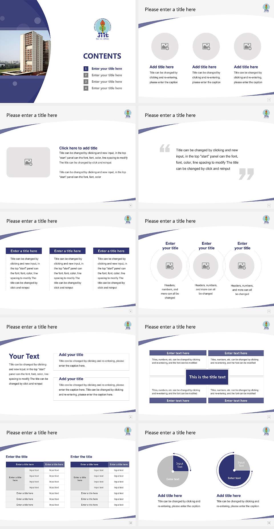 Jaypee Institute of Information Technology Course/Courseware Creation PPT Template4:3 ratio PPT effect preview image2