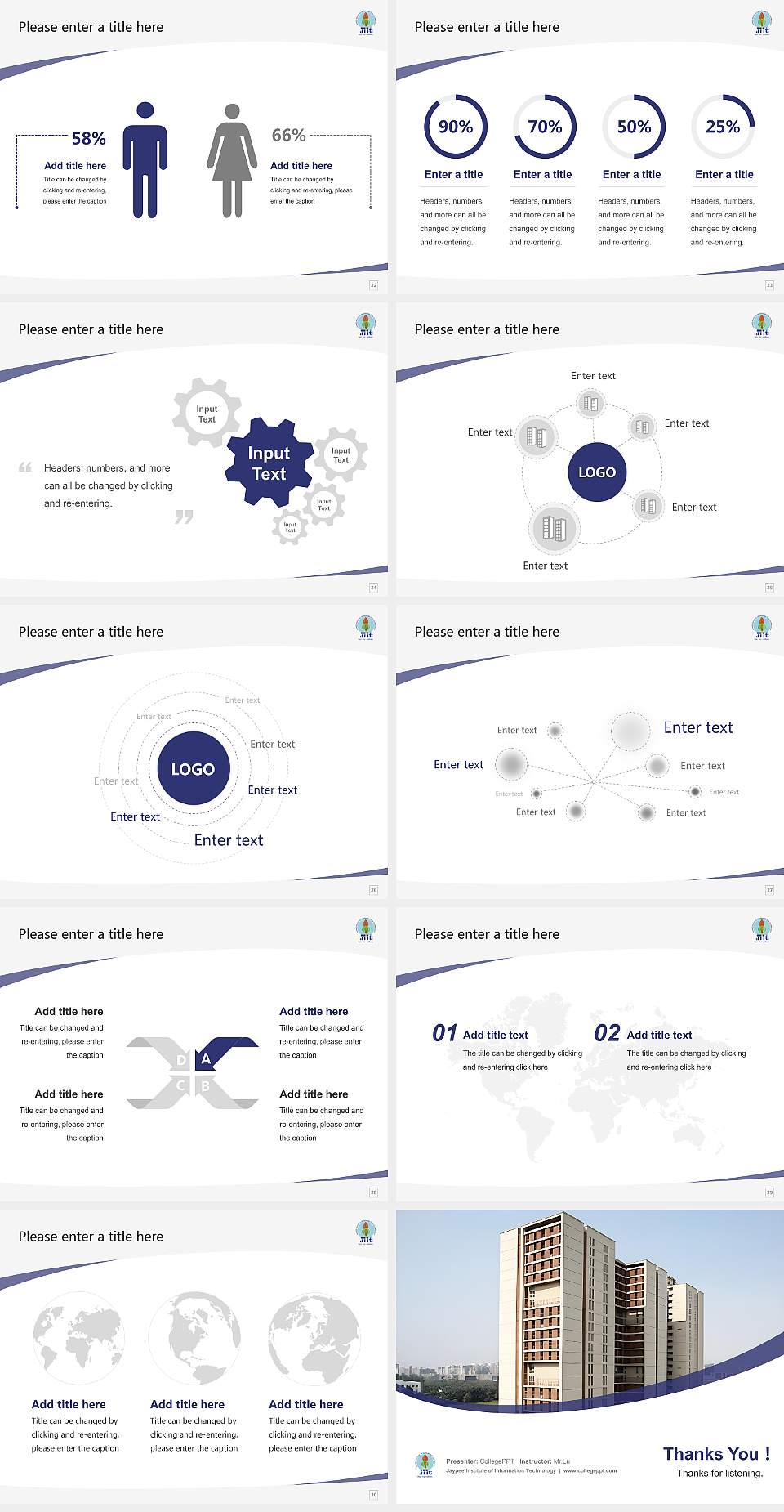 Jaypee Institute of Information Technology Course/Courseware Creation PPT Template4:3 ratio PPT effect preview image4