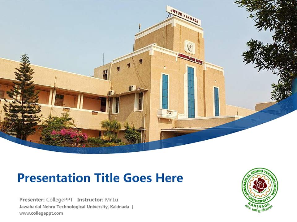 Jawaharlal Nehru Technological University, Kakinada Course/Courseware Creation PPT Template4:3 ratio PPT effect preview image5
