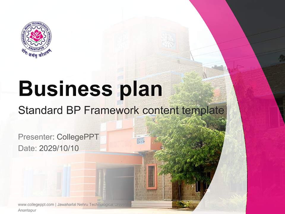 Jawaharlal Nehru Technological University, Anantapur Competition/Entrepreneurship Contest PPT Template4:3 ratio PPT effect preview image9