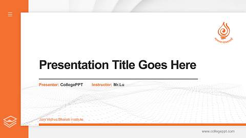 Jain Vishva Bharati Institute Thesis Proposal/Graduation Defense PPT Template
