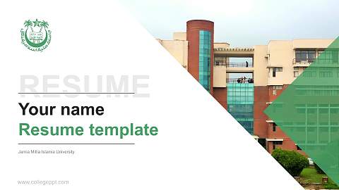 Jamia Millia Islamia University Resume PPT Template