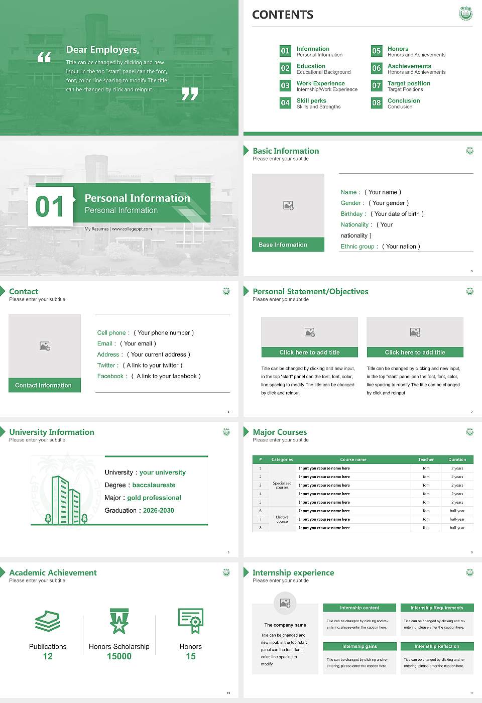 Jamia Millia Islamia University Resume PPT Template16:9 ratio PPT effect preview image2