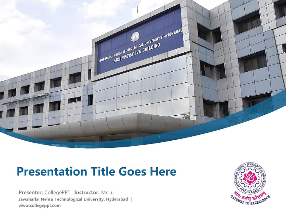 Jawaharlal Nehru Technological University, Hyderabad Course/Courseware Creation PPT Template4:3 ratio PPT effect preview image5