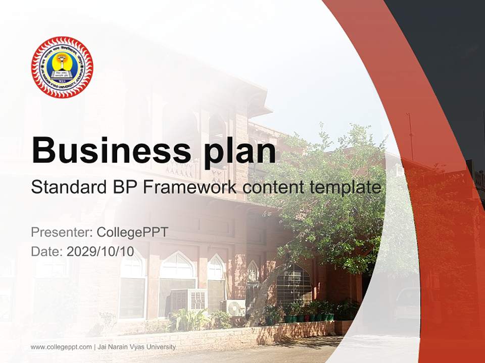 Jai Narain Vyas University Competition/Entrepreneurship Contest PPT Template4:3 ratio PPT effect preview image9
