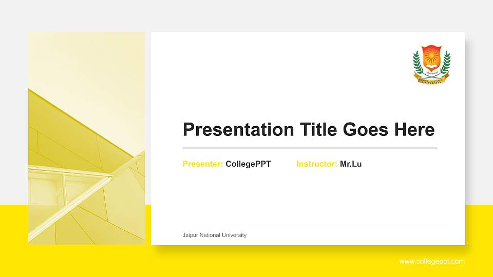 Jaipur National University General PPT Template16:9 ratio PPT effect preview image
