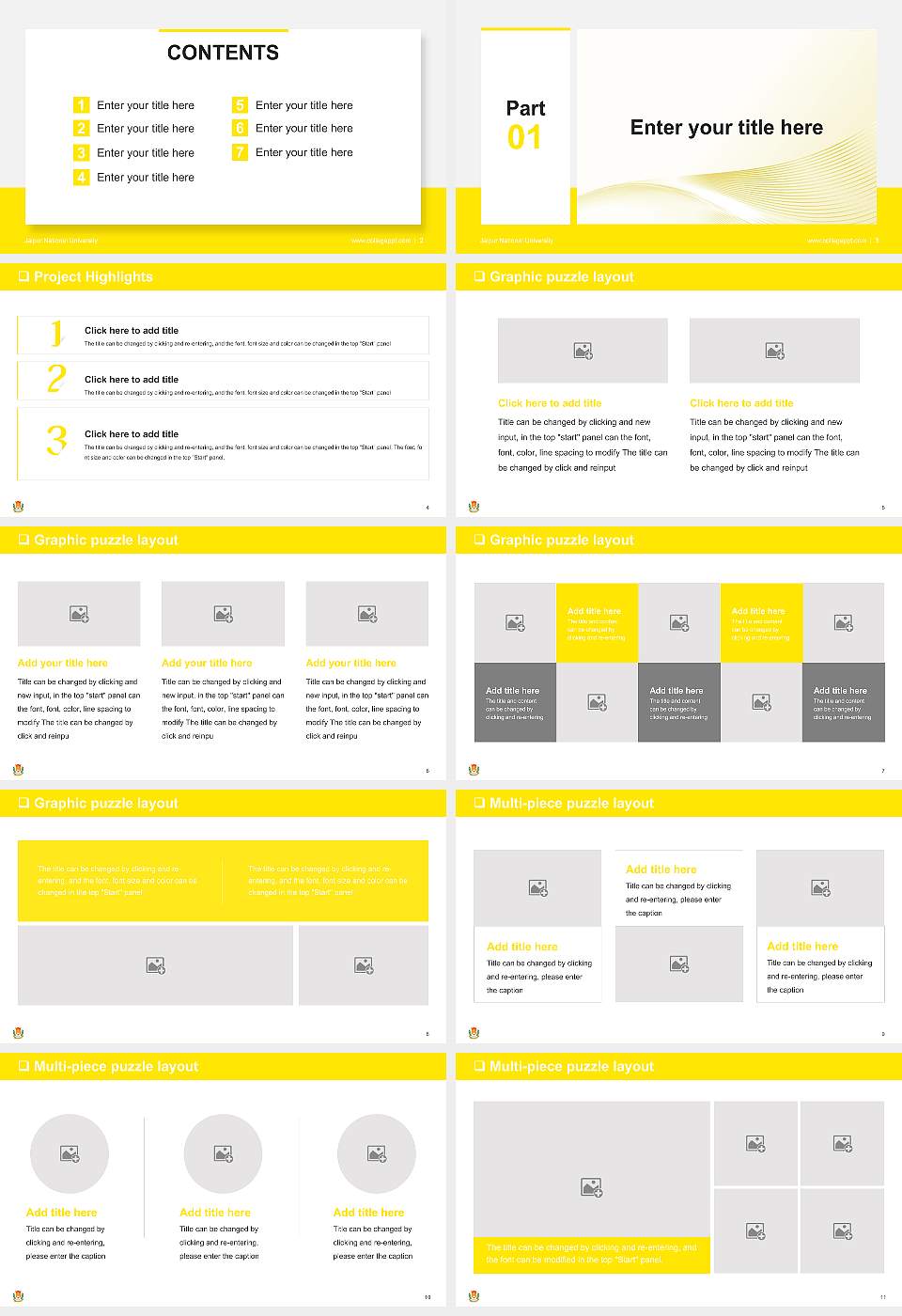 Jaipur National University General PPT Template16:9 ratio PPT effect preview image2