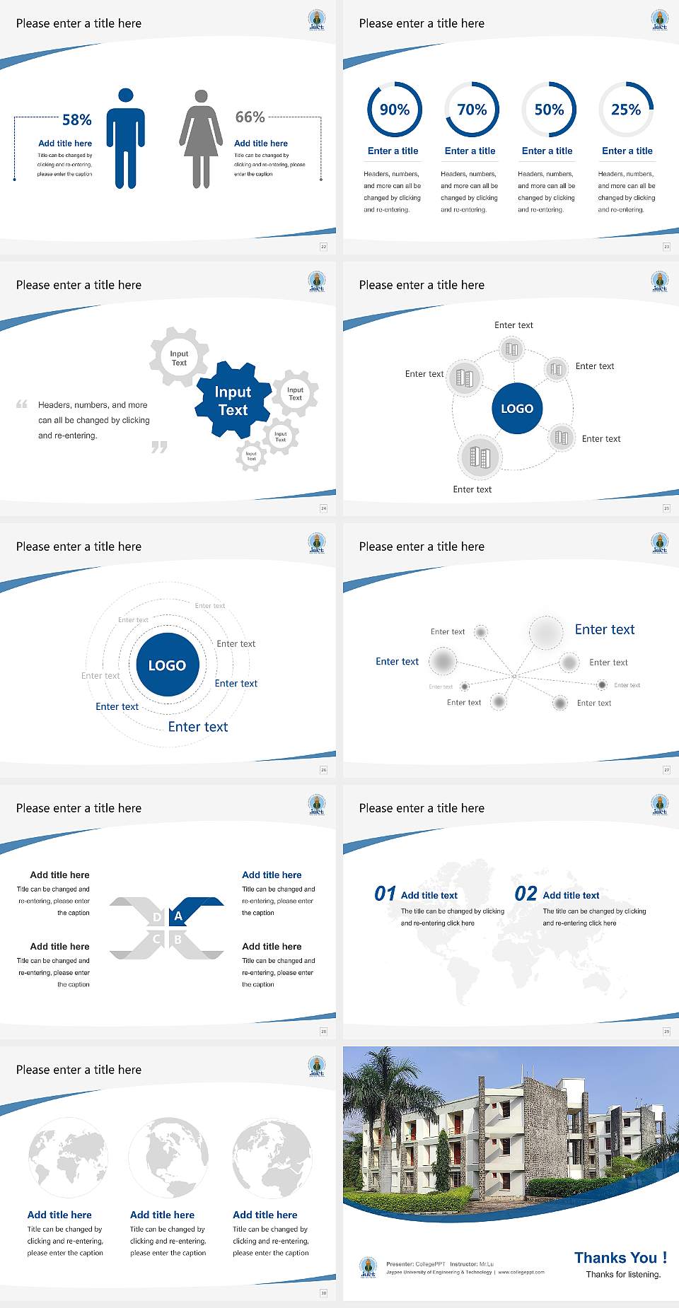 Jaypee University of Engineering & Technology Course/Courseware Creation PPT Template4:3 ratio PPT effect preview image4