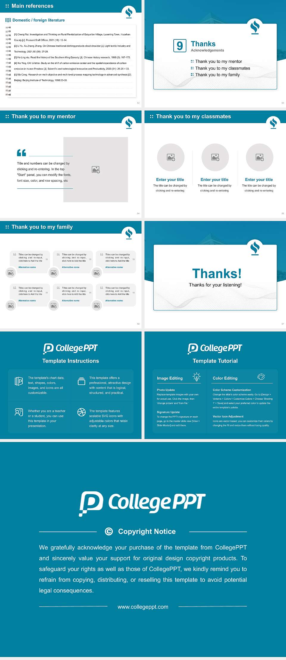Jagran Lakecity University Graduation Thesis Defense PPT Template4:3 ratio PPT effect preview image7