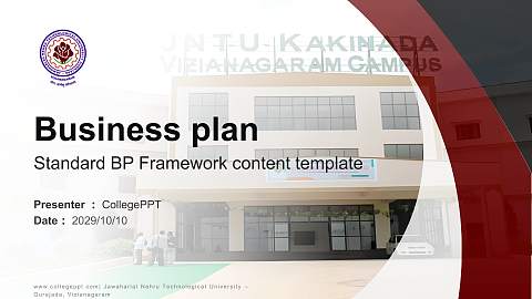 Jawaharlal Nehru Technological University – Gurajada, Vizianagaram Competition/Entrepreneurship Contest PPT Template