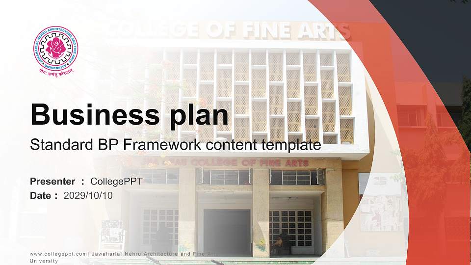 Jawaharlal Nehru Architecture and Fine Arts University Competition/Entrepreneurship Contest PPT Template16:9 ratio PPT effect preview image