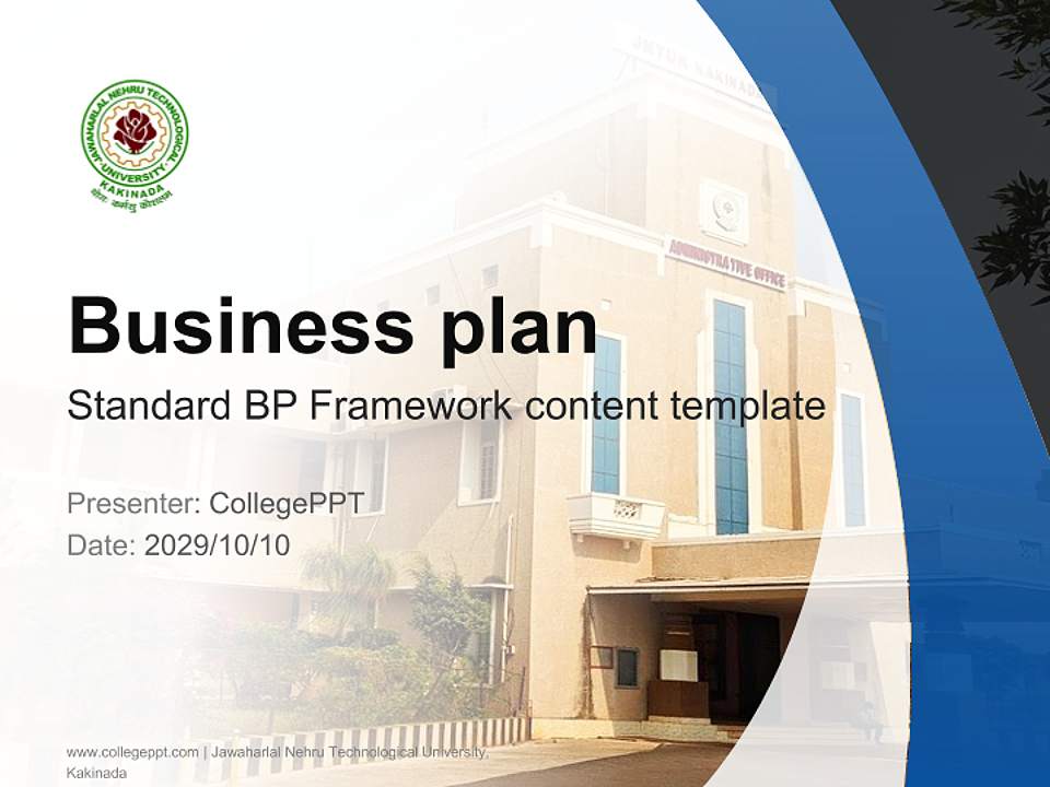 Jawaharlal Nehru Technological University, Kakinada Competition/Entrepreneurship Contest PPT Template4:3 ratio PPT effect preview image9