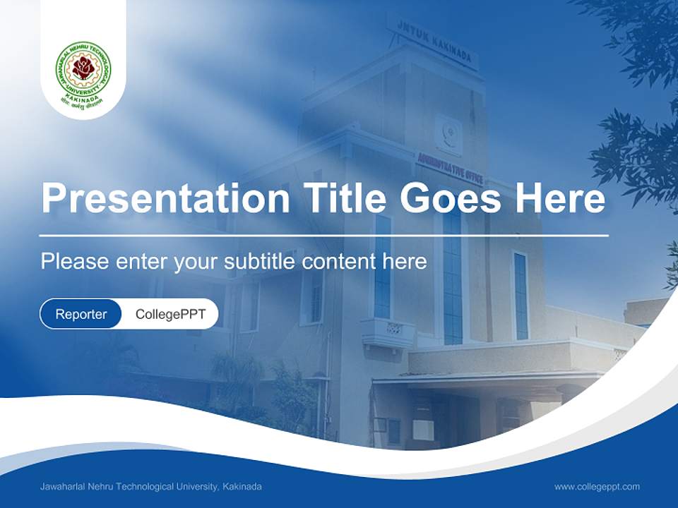 Jawaharlal Nehru Technological University, Kakinada Lecture Sharing and Networking Event PPT Template4:3 ratio PPT effect preview image4